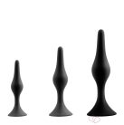 Back Up 3",4",5.5" Silicone Butt Plug w/Suction Cup (3pcs in 1 Kit Set) - Anális termékek
