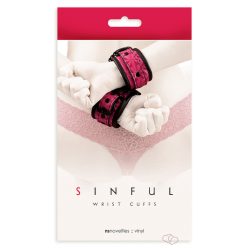 Sinful Wrist Cuffs Pink - Fetish eszközök