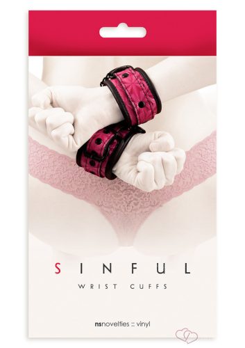 Sinful Wrist Cuffs Pink - Fetish eszközök