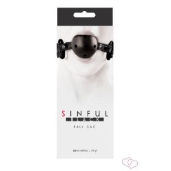 Sinful Ball Gag Black - Fetish eszközök