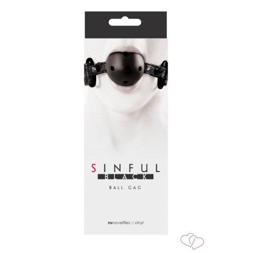 Sinful Ball Gag Black - Fetish eszközök