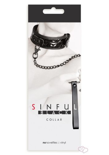 Sinful Collar Black - Fetish eszközök