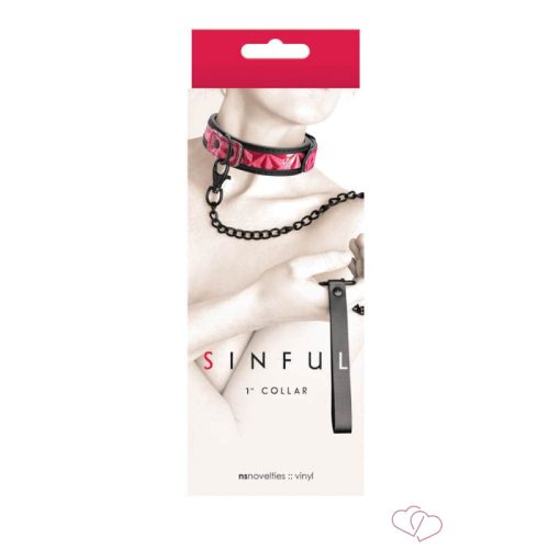Sinful - 1'' Collar - Pink - Fetish eszközök