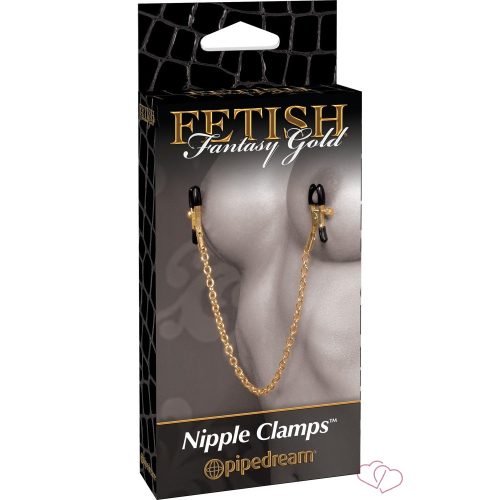 Chain Nipple Clamps  Gold/Black - 2