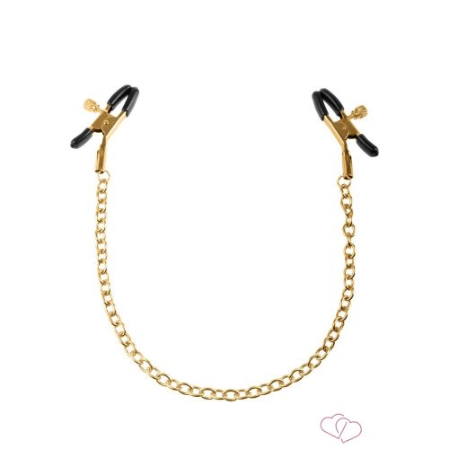 Chain Nipple Clamps  Gold/Black - 4