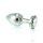 Rimba metal small butt plug - fehér kristály - Anális termékek