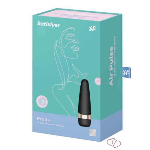 Satisfyer Pro 3 - vízálló, akkus csiklóizgató vibrátor (fekete) - Vibrátorok