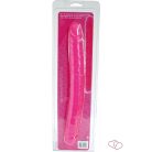 Double Dong Pink Clear Soft - Kétvégű dildók