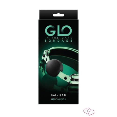 GLO Bondage - Ball Gag - Green - Fetish eszközök